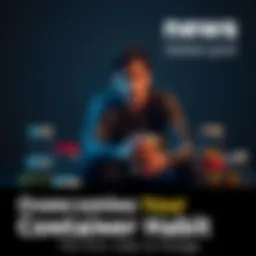 Individual sitting with a thoughtful expression, surrounded by empty containers symbolizing habits, representing self-reflection and change