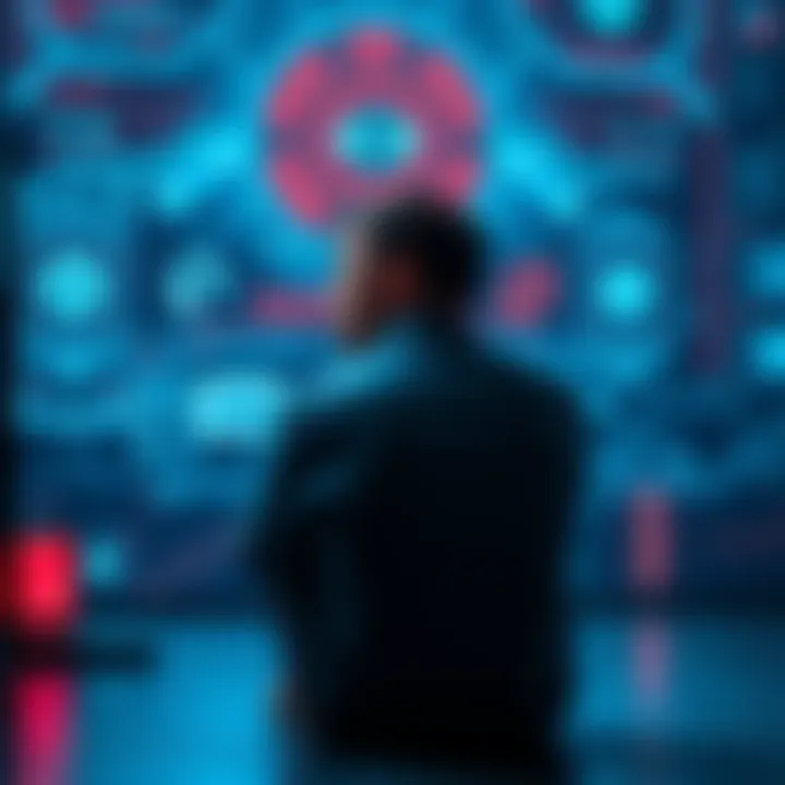 Individual sitting alone, looking at a screen with AI interface, deep in thought about technology reliance