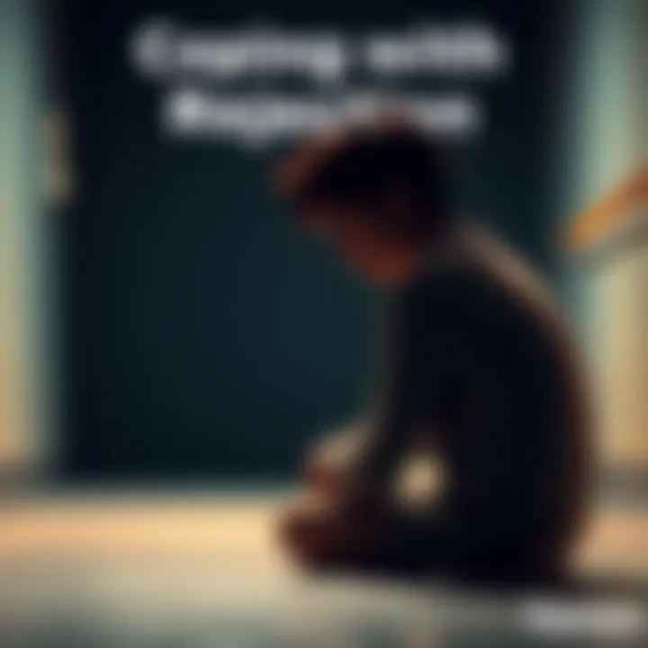 A person sits alone, looking sad and reflective, symbolizing the pain of rejection and heartbreak.