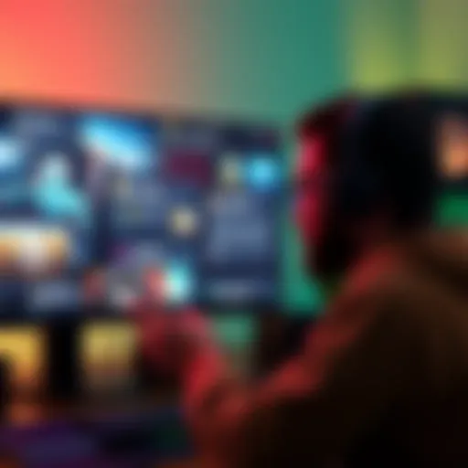A person engaging with feedback on a computer screen displaying game reviews, emphasizing constructive dialogue.