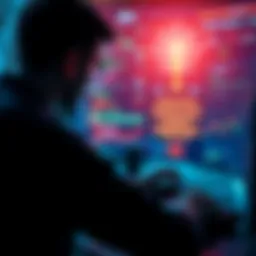 A person focused on a computer screen displaying AI-related graphics and codes, symbolizing the integration of AI with domain expertise.