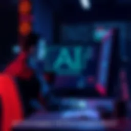 A person sitting at a desk, engaged with AI software on a computer screen, reflecting on its impact in daily life.