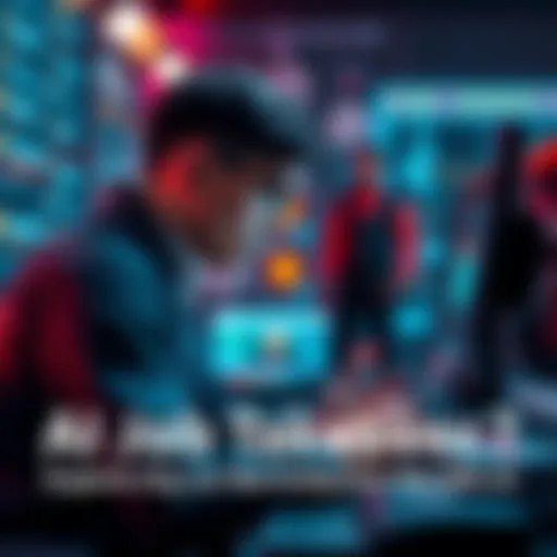 A person working with a computer and AI tools, looking focused and engaged, representing the future of work with AI.