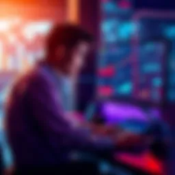 A person working on a computer with AI tools on the screen, showing graphs and data analysis