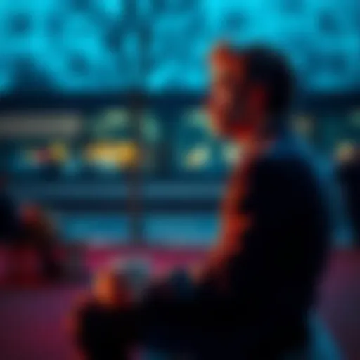 A person sitting on a bench looking thoughtfully into the distance while holding a cup of coffee, symbolizing patience and reflection.