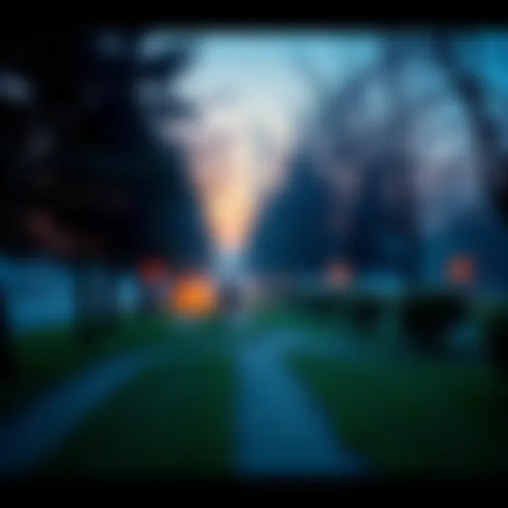 A solitary person strolling through a serene park, surrounded by trees and paths, reflecting on everyday life.