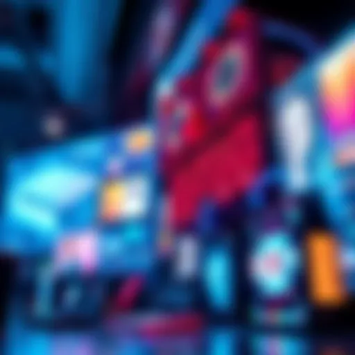 A visual representation of personalized ads generated through AI, showcasing different products targeted to individuals based on their online interactions.
