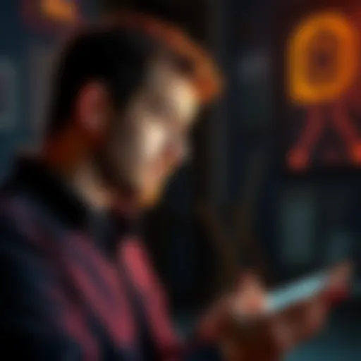 A person deep in thought, discussing ideas with a digital tablet, illustrating the intersection of philosophy and artificial intelligence.