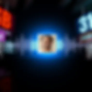 Photo transformed into a YouTuber's voice A single photo displayed alongside sound waves symbolizing the transformation of the image into a voice resembling a popular YouTuber.