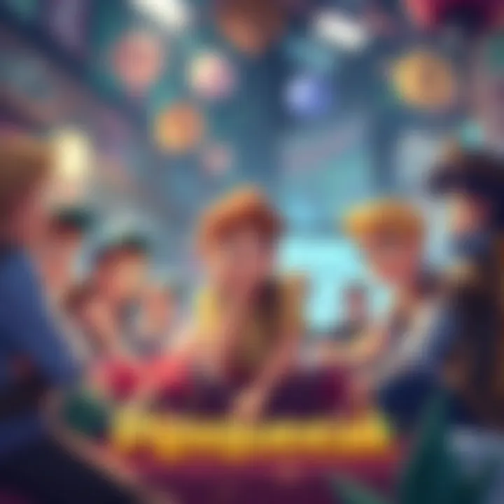 A colorful and detailed roleplaying scene featuring characters using the Pipsqueak style with lively interactions and creative expressions.