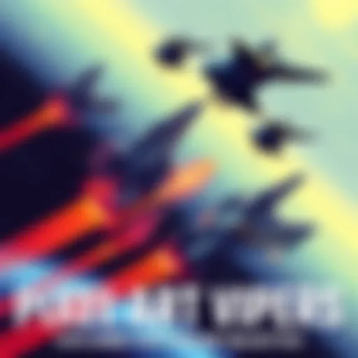 Colorful pixel art of various Vipers from Battlestar Galactica, showing both classic and original ship designs