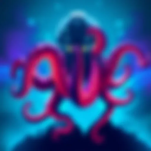 A colorful pixel art design showcasing multiple tentacles extending from a character, enhancing its visual appeal for a game.