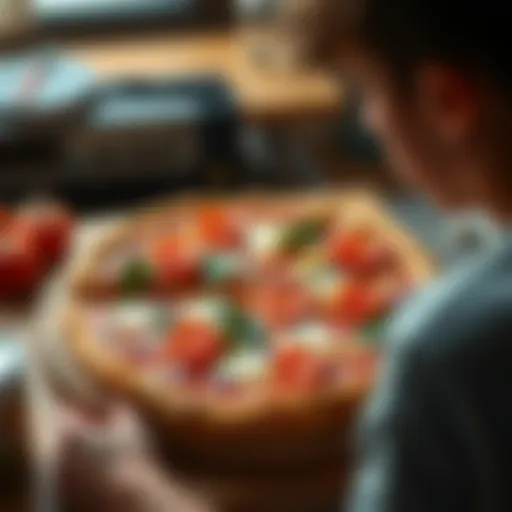 A beginner artist working on a pizza model in Blender, focusing on sculpting cheese and crust details.