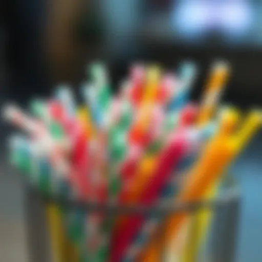 A close-up of plastic straws thrown in a trash can, symbolizing criticism of choices rather than inherent characteristics.