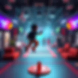 A game character rotating smoothly around the center of the screen in a 2D game scene