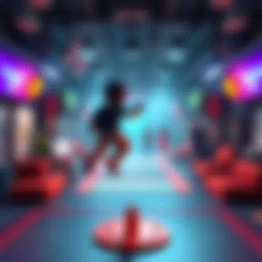A game character rotating smoothly around the center of the screen in a 2D game scene