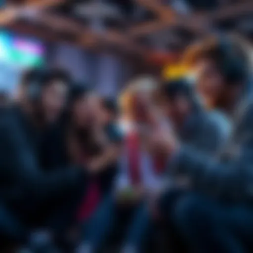 A diverse group of players engaging with a game tutorial, showcasing both experienced and new gamers learning together.