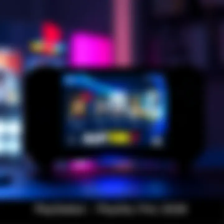 PlayStation Ends Disc Production A PlayStation console with a digital screen displaying upcoming digital games, symbolizing the shift away from physical discs.