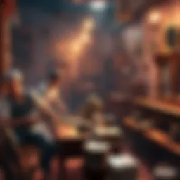 A cozy setting showing people engaged in cleaning antiques with tools and smiles, reflecting the playtest of the game Reshine.