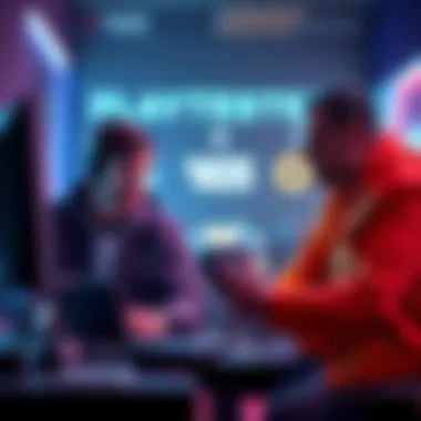 A game developer and playtester discussing game mechanics while testing a video game