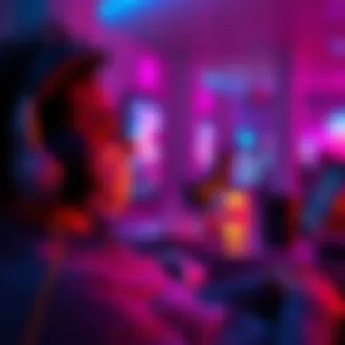 A person relaxing with headphones on, listening to a podcast about artificial intelligence.