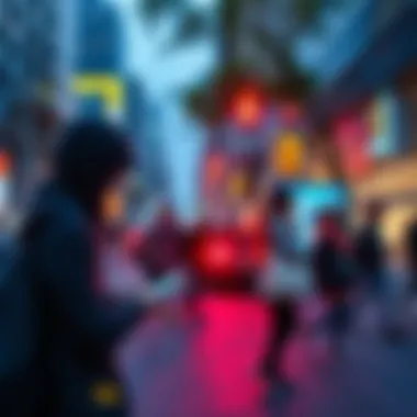 Pokémon Go players engaging with game in a city, contributing to a navigation system for delivery robots