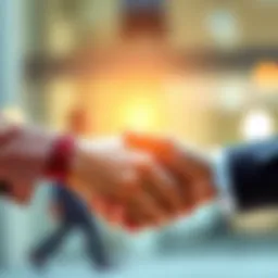 Hands shaking with a friendly gesture, symbolizing politeness and communication etiquette
