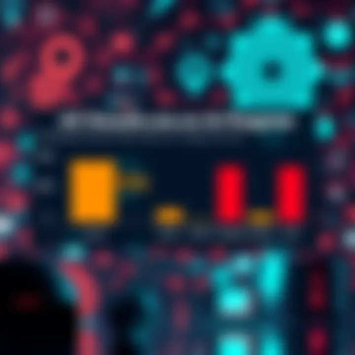 A graphic showing a poll result where a large majority of Americans favor slower AI development, with a small group wanting faster progress. The background features icons representing technology and a...