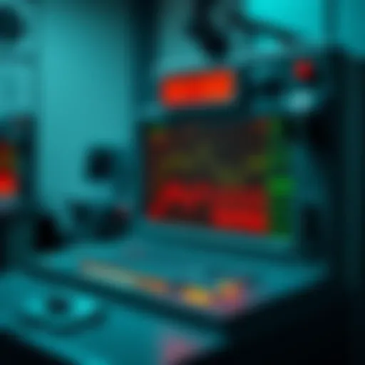 A close-up of a polygraph machine with sensors and graphs showing readings during a lie detection test.