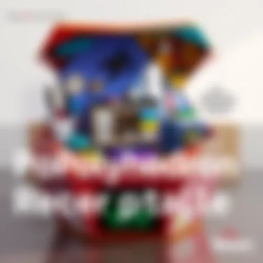 A colorful polyhedron-shaped storage container with various items like toys, books, and tools inside it, showcasing its unique storage capabilities.