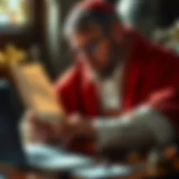 A close-up view of a person reading the encyclical 'Magnifica humanitas' by Pope Leo XIV, with a thoughtful expression while surrounded by notes and a laptop.