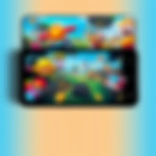 A variety of popular mobile games displayed on a smartphone screen with colorful graphics