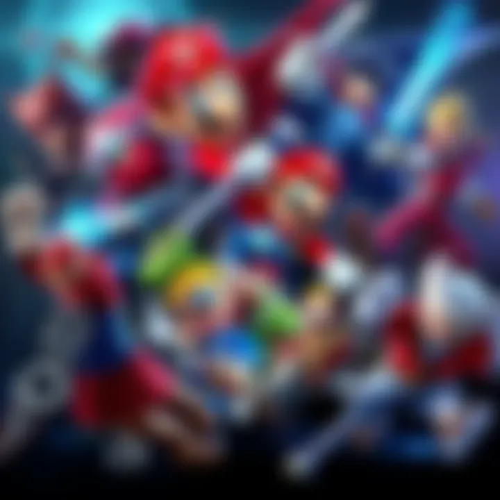 A colorful collage of popular video game characters and iconic scenes that gamers recognize instantly