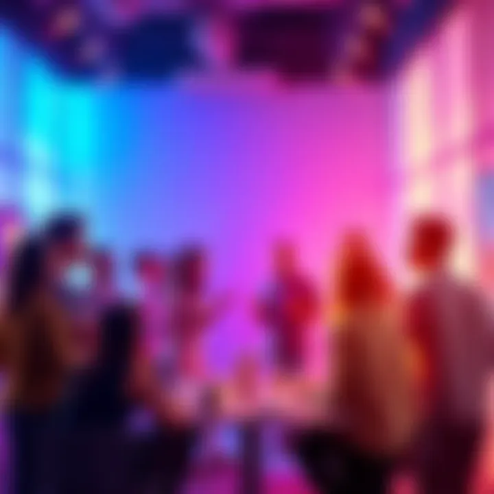 A diverse group of people engaging in friendly discussions about artificial intelligence in a bright and inviting setting, symbolizing constructive dialogues.