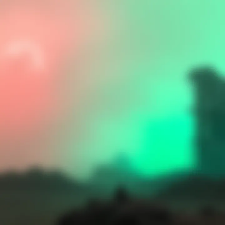 A display of a color palette featuring desaturated tones with a vibrant green for a post-apocalyptic theme.