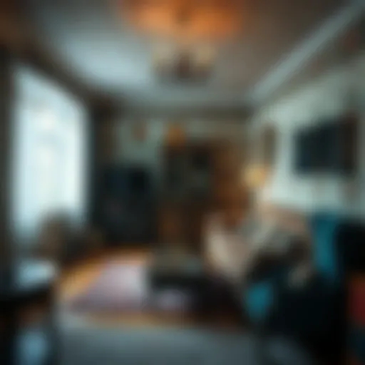 Interior view of a nostalgic Post-Soviet grandma flat showcasing vintage furniture and decor