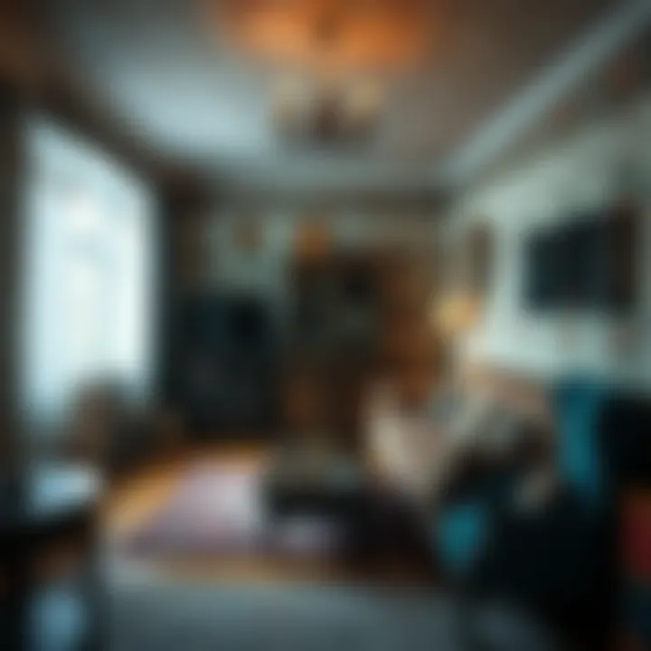 Interior view of a nostalgic Post-Soviet grandma flat showcasing vintage furniture and decor