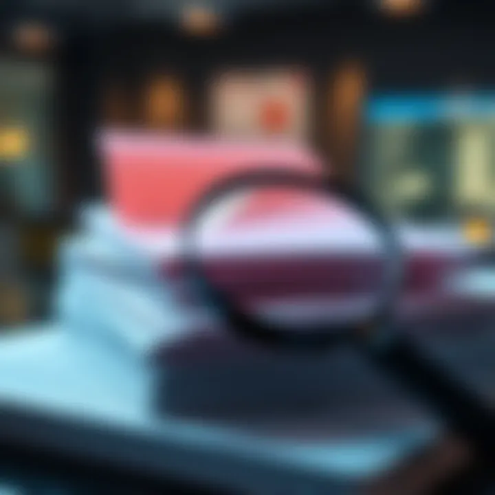 Pre-Exam Inspection Documents A stack of documents with a magnifying glass representing scrutiny before exam checks