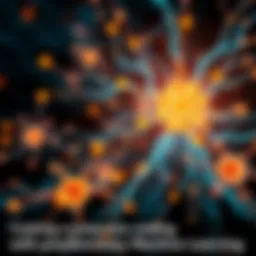 A visual representation of predictive coding in machine learning, showing neurons and connections mimicking biological processes.