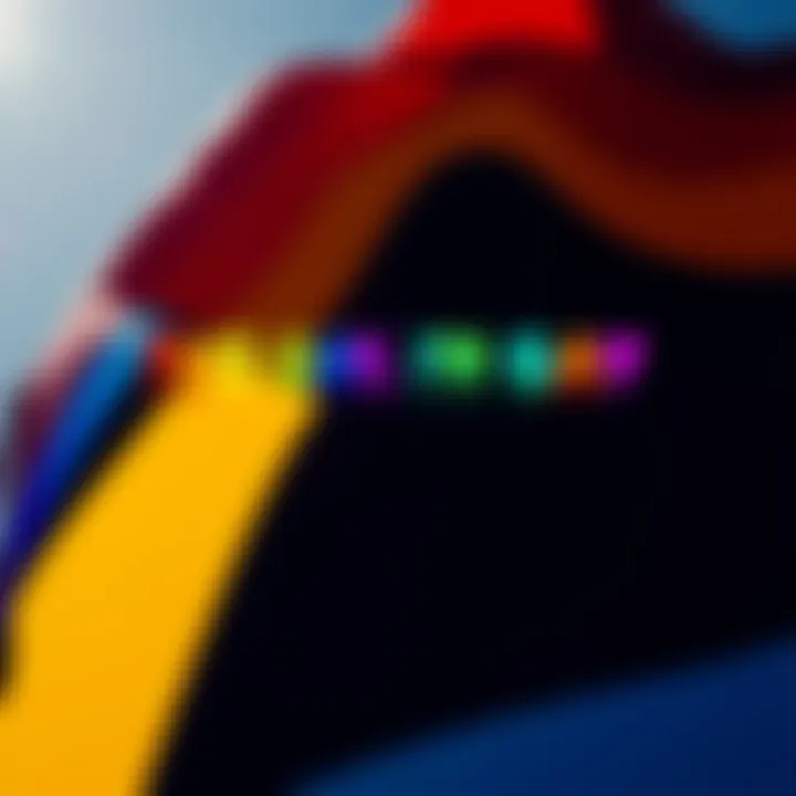 A bright pride flag in the background with the phrase 'If this is gay, I’m gay' displayed in colorful letters, symbolizing identity and acceptance.