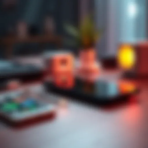 A close-up of a smartphone and smart home devices on a table, illustrating concerns about privacy and data security.