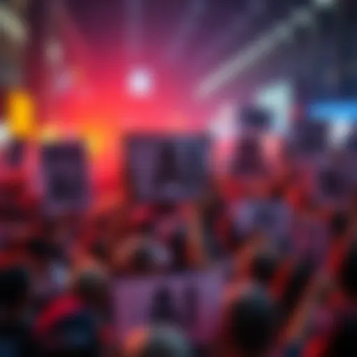 A crowd of people holding signs in support of artificial intelligence, celebrating the shift towards pro-AI engagement online.