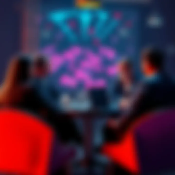 A group of pro-AI supporters discussing strategies with anti-AI critics at a roundtable meeting.