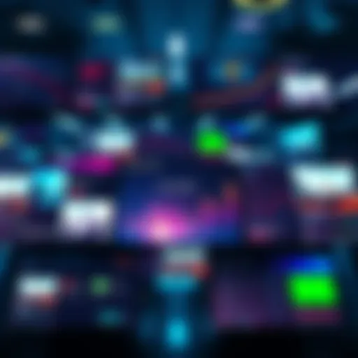 Nine screenshots showing recent project updates and developments
