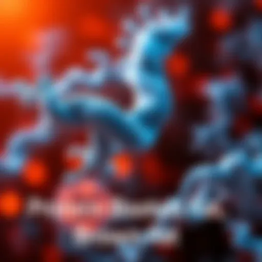 Illustration of a protein molecule interacting with brown fat cells, showing increased calorie burning activity