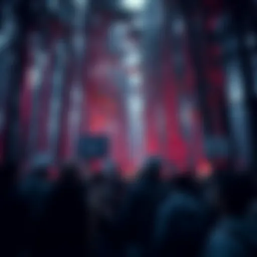 People holding signs to protect forests from AI data centers, surrounded by trees