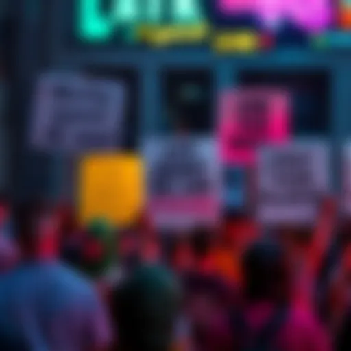 A group of people holding signs protesting against AI labs, displaying messages of concern about safety and ethics in artificial intelligence.