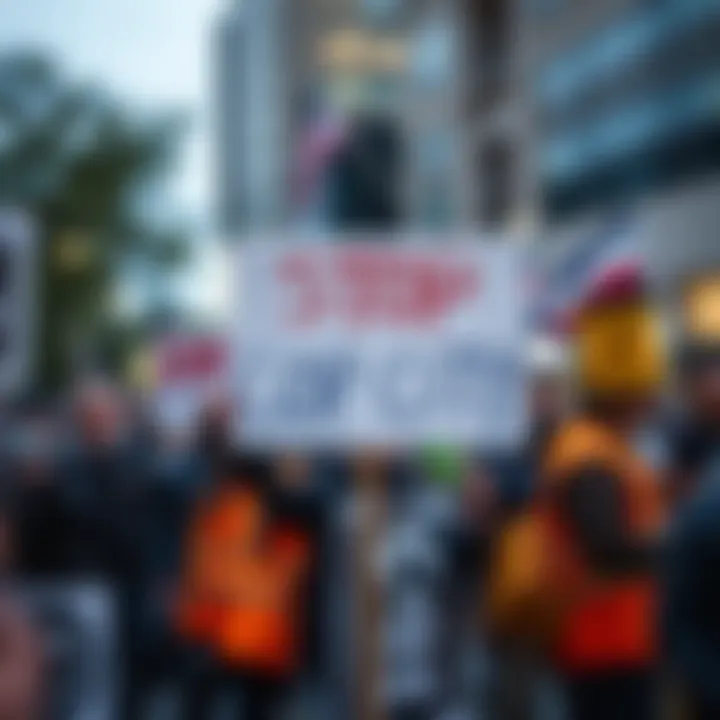 A protester holds a sign during a 'Stop Cop City' rally, highlighting activism against police expansion.