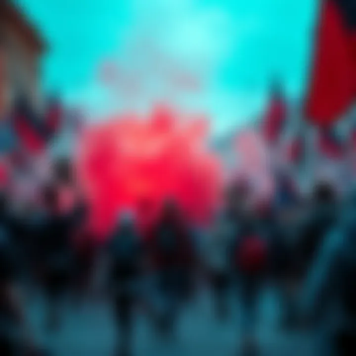 A large group of protesters disperses after a rally, signaling the end of the Anti movement.