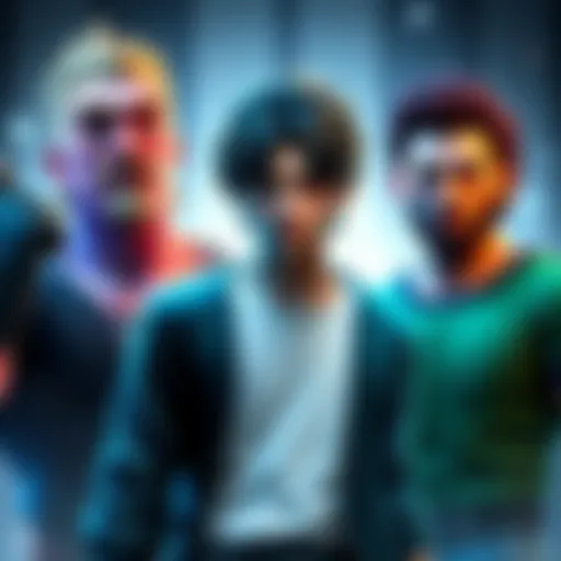 New character designs showcasing classic figures for a PlayStation 1 remake